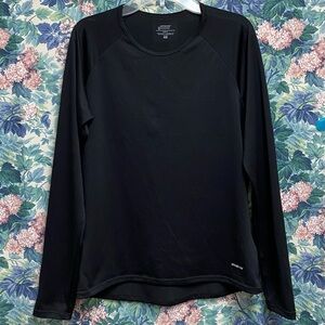 Patagonia Black Performance Baselayer Lightweight Capilene Long Sleeve Size S